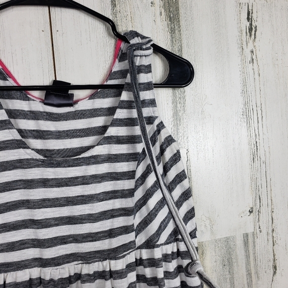 Oh baby by motherhood maternity black, white striped tank top size small - Picture 2 of 7